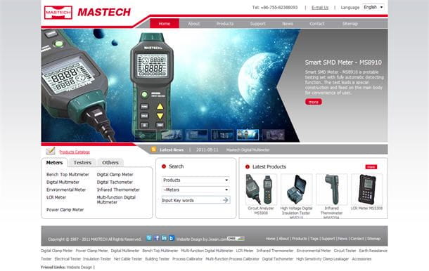 英文網(wǎng)站設計案例: 深圳Mastech Industrial